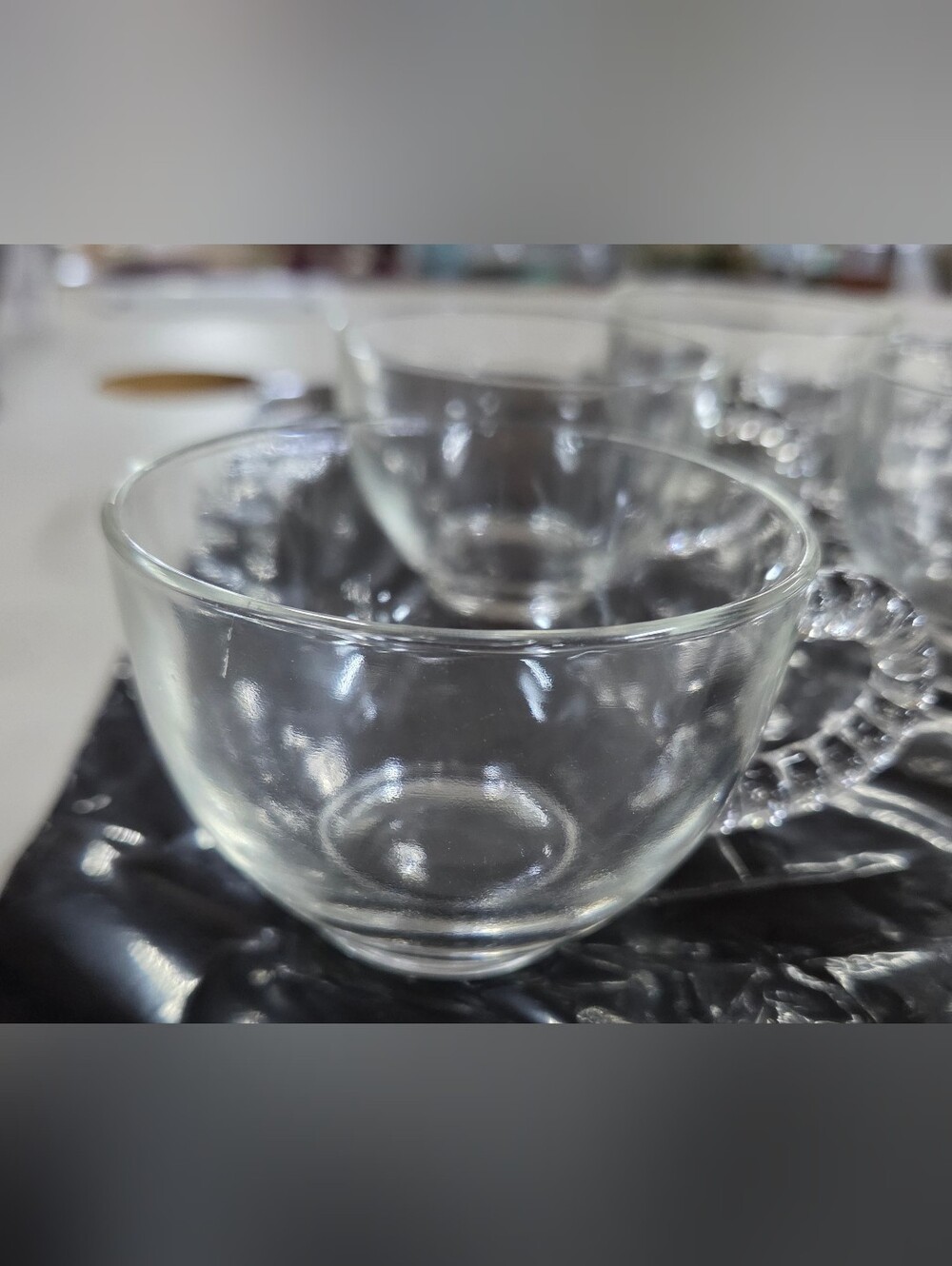 Vintage Federal Glass Homestead Wheat Snack Cups, Set 5